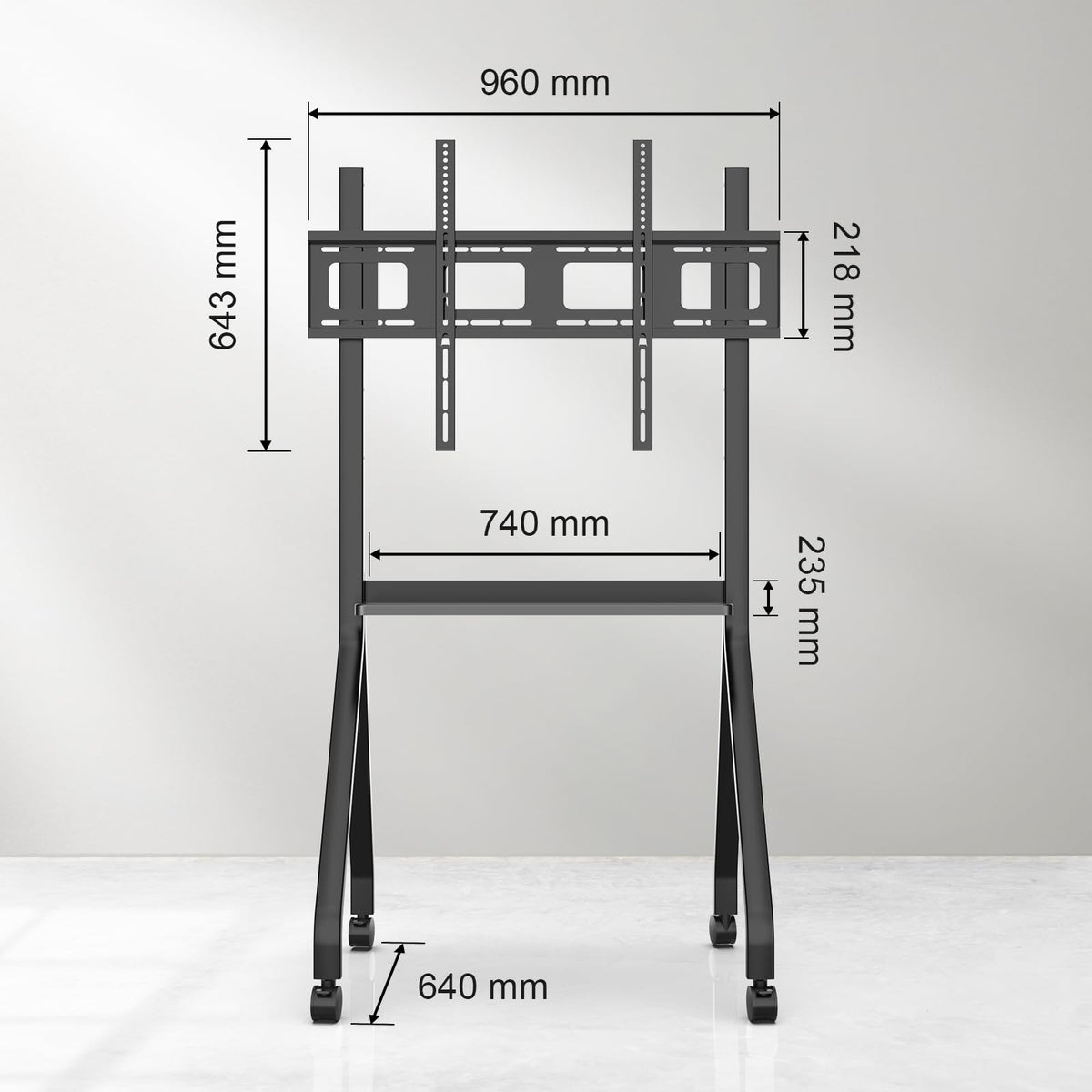 YCKJNB Smart Board Portable Stand with Four Lockable Wheels for Interactive Whiteboard 75-85 Inch, Home School Office