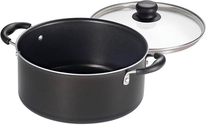 Tramontina Primaware 15-Piece Non Stick Cookware Set with Lids and Utensils, Aluminum Nonstick Pots and Pans Kitchen Set (Storm)