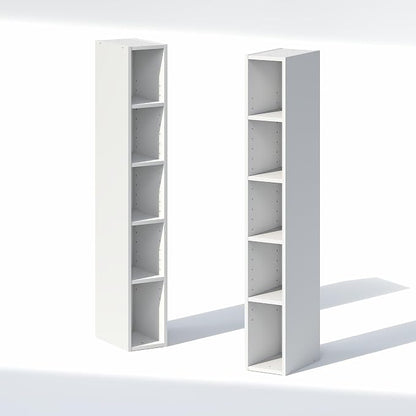 Furinno Fulda 10-Tier Closet Organizers and Storage, Open Shelf, Storage Organizer, 6-Inch Width, for Closet, Bedroom, White