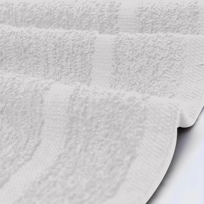 Avalon Towels Cotton Washcloths 24-Pack – 12 x 12 Inch Silver Super Soft &