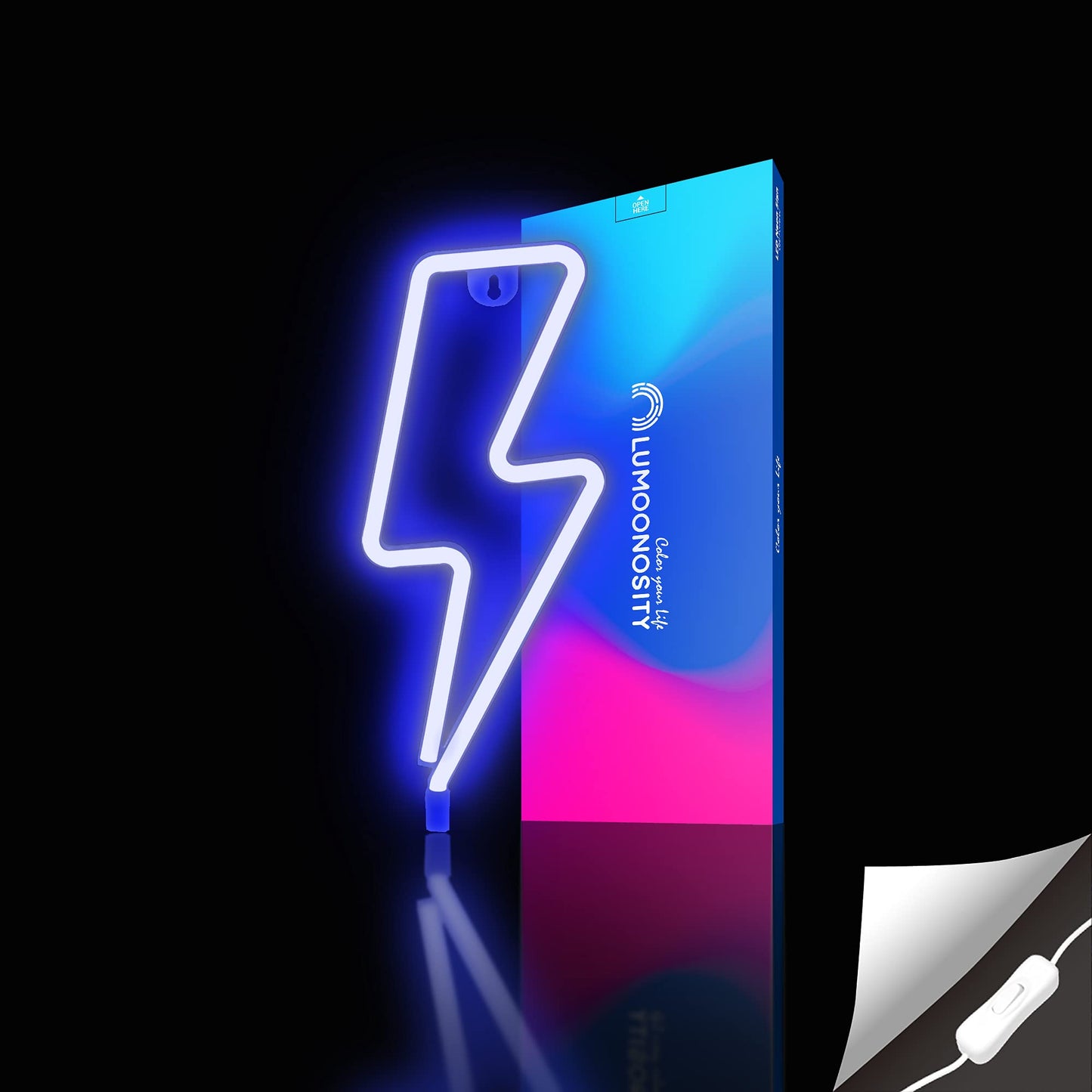 Lumoonosity Planet Neon Sign - USB Powered Saturn LED Light with On/Off Switch, Planet Led Sign for Wall Decor - Aesthetic Hanging Saturn Neon Light for Bedroom, Gaming Room