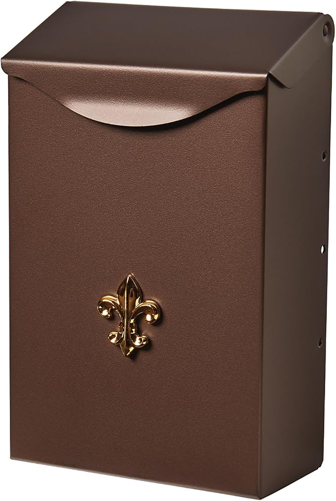 Architectural Mailboxes City Classic Wall Mount Mailbox, Bronze, Small | Galvanized steel build for outside with weather-resistant outdoor construction and a rust-resistant powder-coat finish.