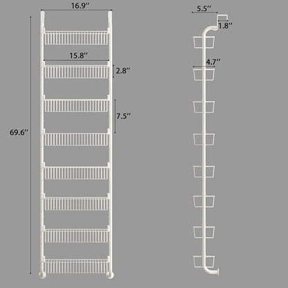 MIAOLI Over the Door Pantry Organizers and Storage, 8-Tier Spice Rack, Home &