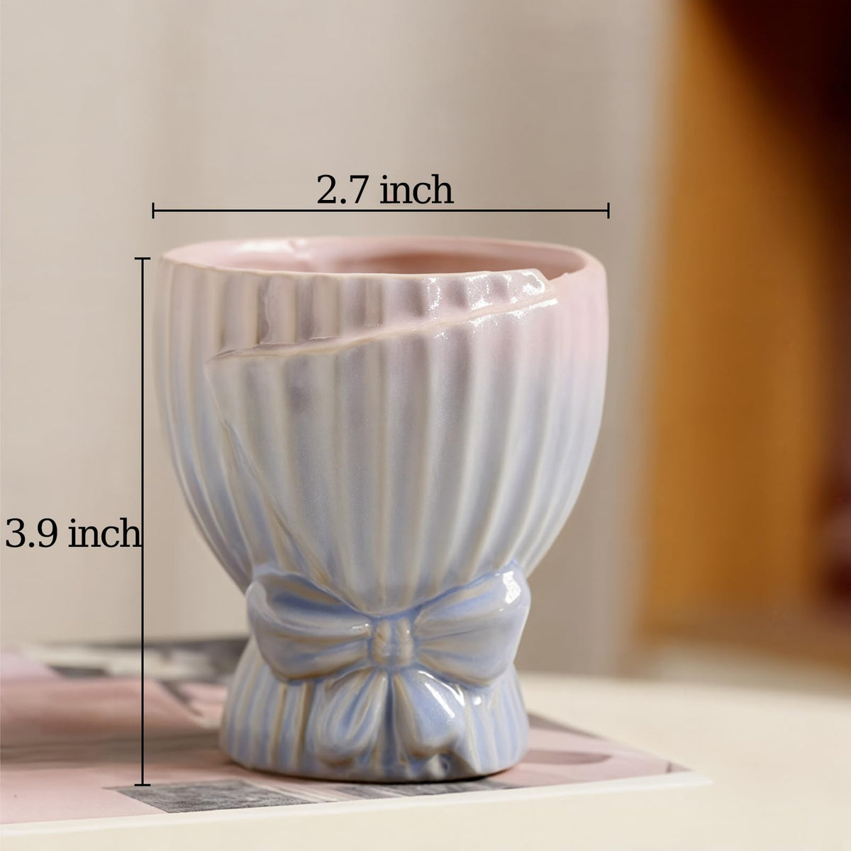 OXART Succulent Pots, 5 Pack Small Succulent Planters, Cute Plant Pots with Drainage Holes, Ceramic Flower Planters for Plants, Office, Desk, Windowsill, Home Decor, Plant Gifts for Mom