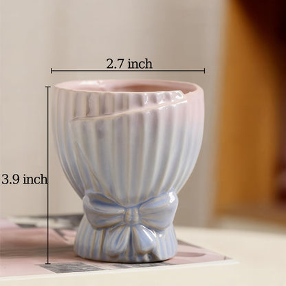 OXART Succulent Pots, 5 Pack Small Succulent Planters, Cute Plant Pots with Drainage Holes, Ceramic Flower Planters for Plants, Office, Desk, Windowsill, Home Decor, Plant Gifts for Mom