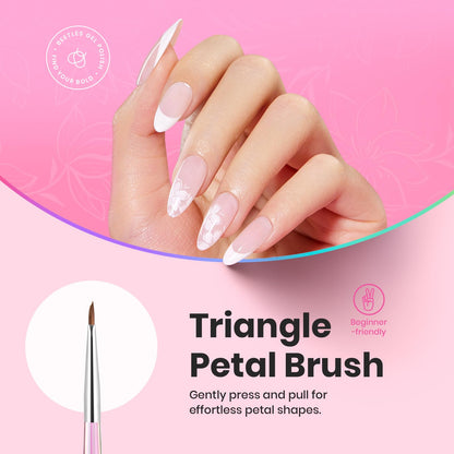Beetles 31pcs Nail Art Brushes, Dotting Tools, Nail Art Pens, Dust Brush, Striping Liner Fingernail Drawing Pens with Palette Holder All in One for Starter Manicure Design Set