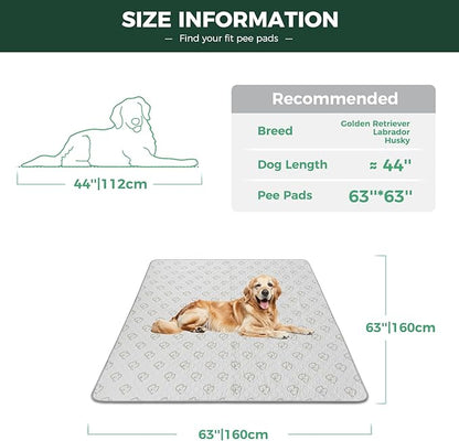 FXW Washable Pee Pads for Dogs, Puppy Pads with Super Absorbent, Specifically Designed for FXW Rollick/Homeplus 24inch 8 Panels Dog Playpen, 63" Square, Khaki, 2 Packs