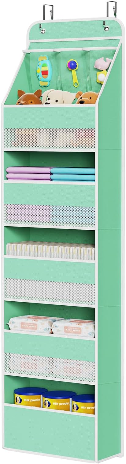 Univivi 6-Shelf Over Door Hanging Organizer Fabric Baby Door Storage