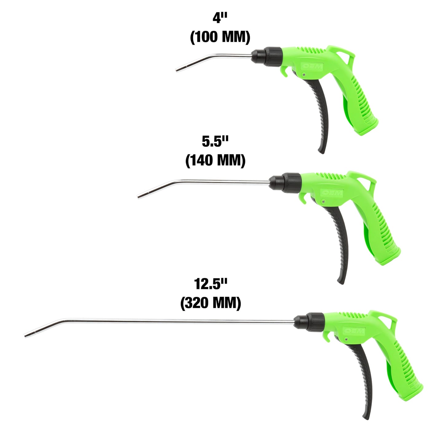 OEMTOOLS 24439 5-Pc Air Blower Gun, 1/4 Air Blow Gun Inlet, Includes Turbo Air Nozzle, Variable Air Gun Blower Trigger, Air Blow Gun Kit, 160 PSI Compressor Air Gun