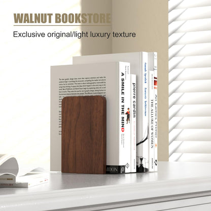 Book Ends, 2 Pair Bookends, Heavy Duty Wooden Bookend Support for Books and Movies (2, Square bookends)