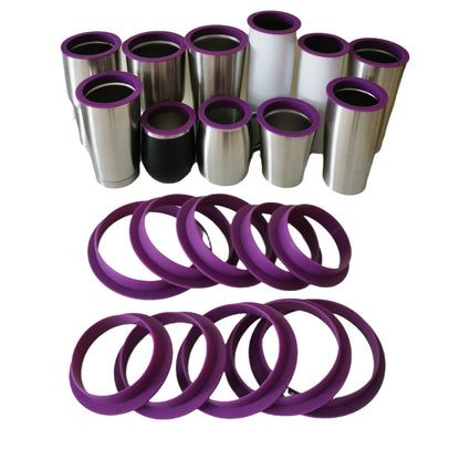 10PCS Tumbler Shields for Epoxy Tumbler, Silicone Tumbler Protector for Resin Paint,Cup Silicone Insert Paint Spray Shield, Epoxy Resin Cup Protector Clean Rims DIY Glitter Epoxy Tumblers (10)