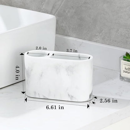 Luxspire Toothbrush Holder, 2 Slots Toothbrush and Toothpaste Holdersfor