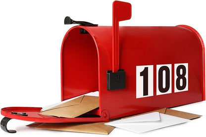 2 inch Self Adhesive Numbers for Mailbox, House Numbers, Reflective Mailbox Number, Trash Cans Number, for Outside, 120 PCS (Black/White)