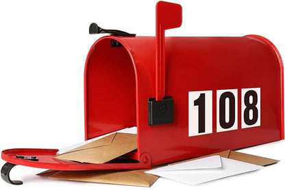 4 inch Self Adhesive Numbers for Mailbox, House Numbers, Reflective Mailbox Number, Trash Cans Number, for Outside, 60 PCS (Black/White)