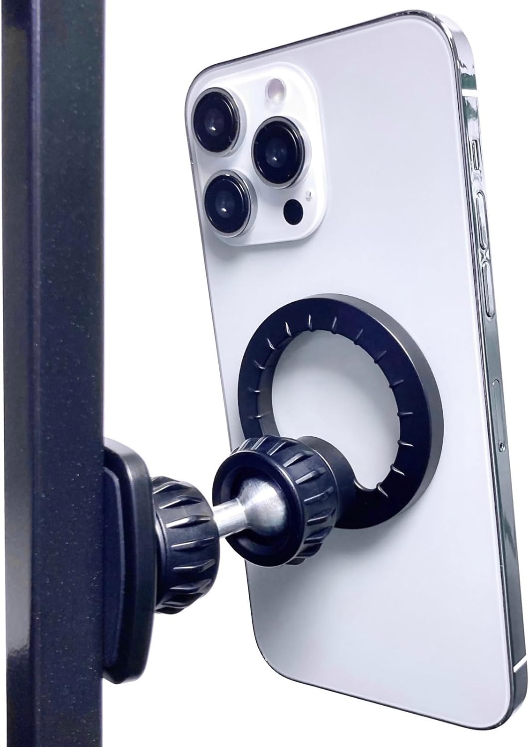 Gym Magnetic Phone Holder Mount for MagSafe, [Upgraded Metal & 360° Adjustable] Dual Magnetic Phone Holder for Gym Workout Compatible with iPhone 17/16/15/14/13/12 Series