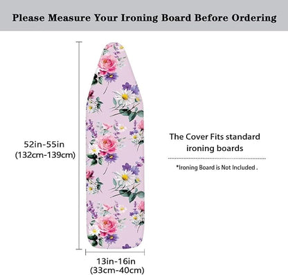 Daisy Flower Ironing Board Cover Standard Ironing Board Protector Washable