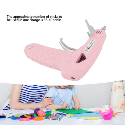 Cordless Hot Glue Gun Kit, Rechargeable, Fast Preheating, 2200 mAh, with 30 Glue Sticks, for Art, Crafts, Decorations