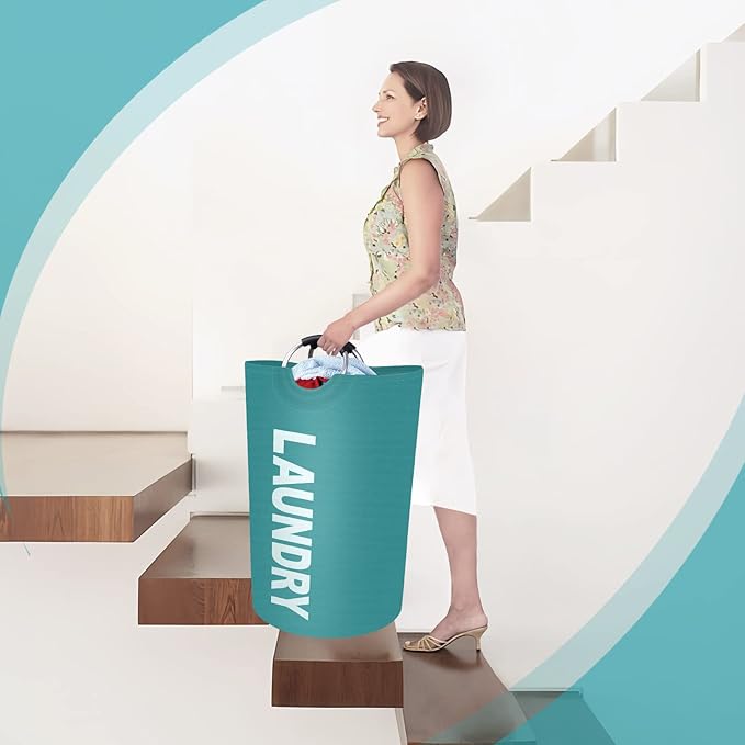 StorageRight 75L Large Laundry Basket, Laundry Hamper, Dirty Clothes Hamper