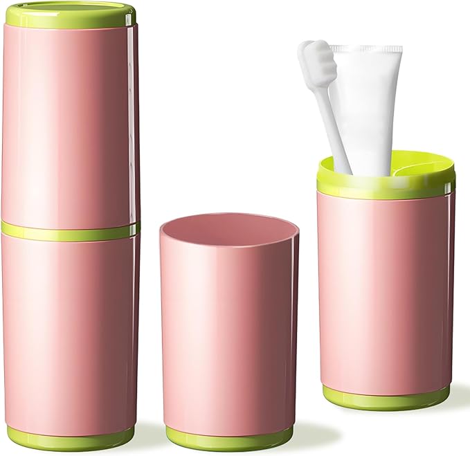 Toothbrush Cup with Cover – Leak-Proof Seal, Large Capacity