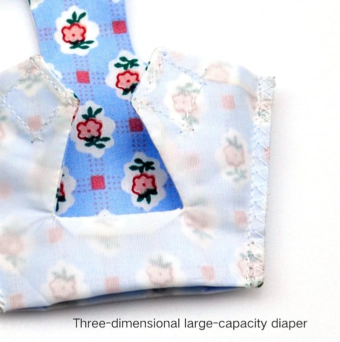 3PCS Bird Diaper with Adjustable Shoulder Strap Washable Parrot Diapers Reusable Bird Flight Suit Nappies Protective Breathable Nappy Clothes for Parakeet Macaw Conure (S)