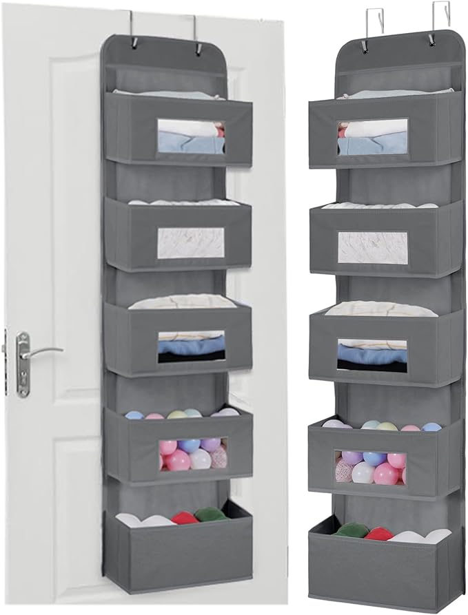 MAX Houser 5-Shelf Over The Door Hanging Organizer