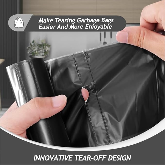 Teivio Trash Bags, 8 Gallon, for Bathroom, Industrial, Commercial, Janitorial