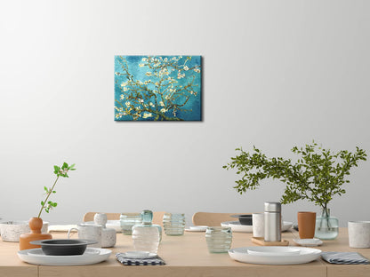 Pyradecor Modern Almond Blossom Famous Oil Paintings Reproduction Canvas Prints by Van Gogh Floral Pictures on Canvas Wall Art for Bedroom Home Office Decorations