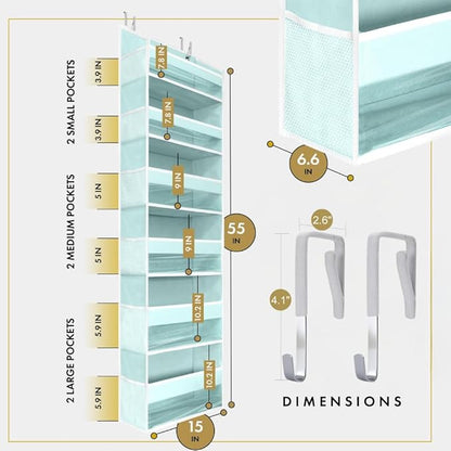 HOMELUX THEORY UPGRADED 6 Tiers Over The Door Organizer Hanging
