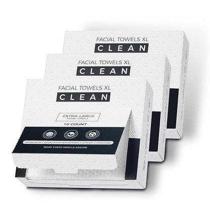 Disposable Face Towels XL, 7.9" x 9.4" Large Face Towelettes Disposable