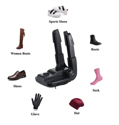 AIWOTOWOW Portable Electric Shoes Boots Dryer Warmer Adjustable Foldable Rack