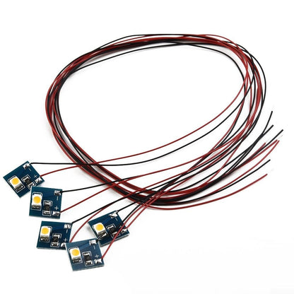 Clashpower 5pcs Model Train Pre-soldered Wired 12v LEDs for Model Railway Building Interior Lighting Decorations(Warm Light), AN1783C09GNC1EB8388223FY8F
