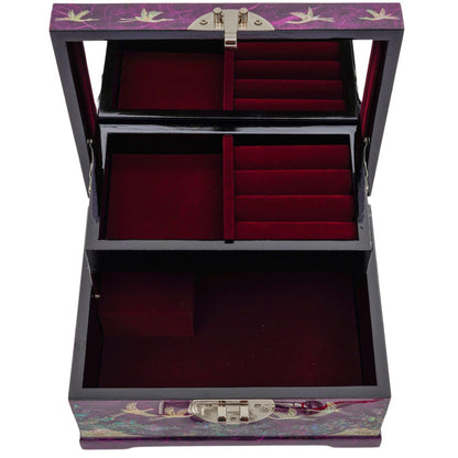 February Mountain Mother of Pearl Music Box for Women Traditional Korean Jewelry Box Unique Christmas Birthday Gifts for Women