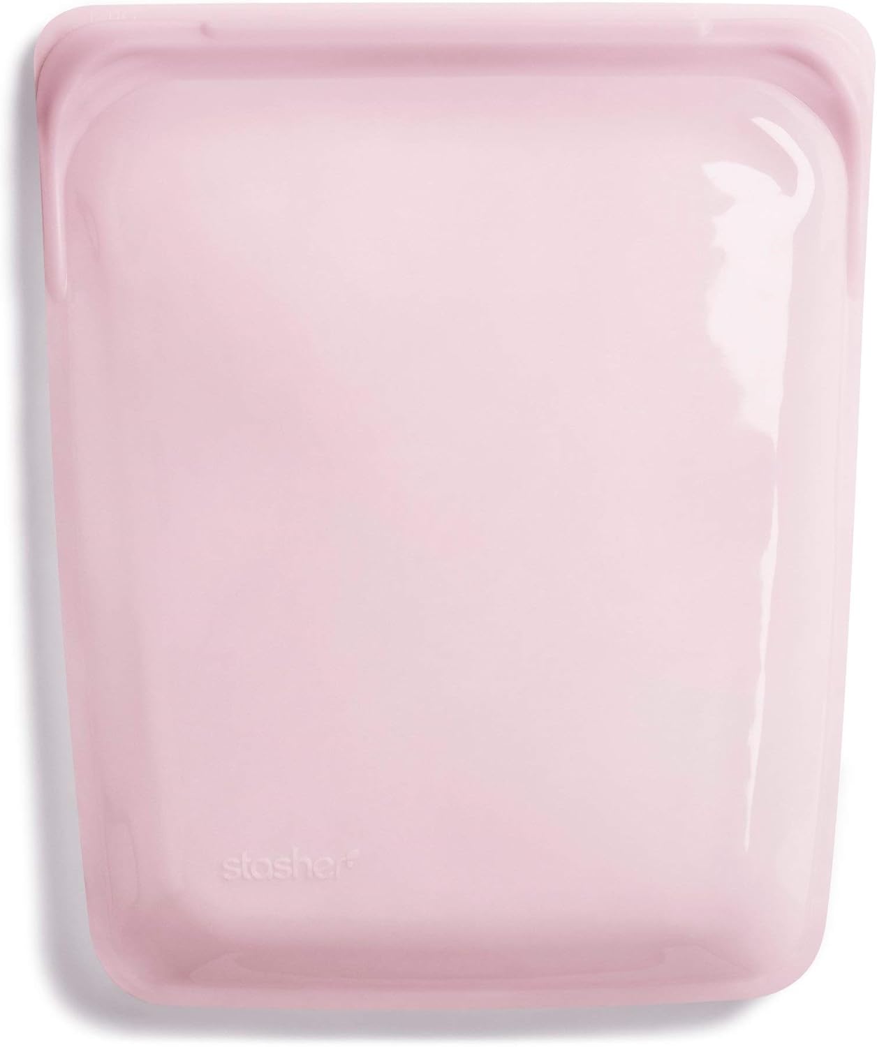 Stasher Platinum Silicone Food Grade Reusable Storage Bag, Rose Quartz (1/2 Gallon) | Reduce Single-Use Plastic | Cook, Store, Sous Vide, or Freeze | Leakproof, Dishwasher-Safe, Eco-friendly | 64 Oz