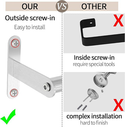 JUYSON 24 Inch Bathroom Towel Bar, Towel Racks for Bathroom Wall Mounted, Stainless Steel Heavy Duty Modern Single Towel Bar Holder Towel Rod Wall Mounted(Single Bar-Brushed Nickel,24 in)