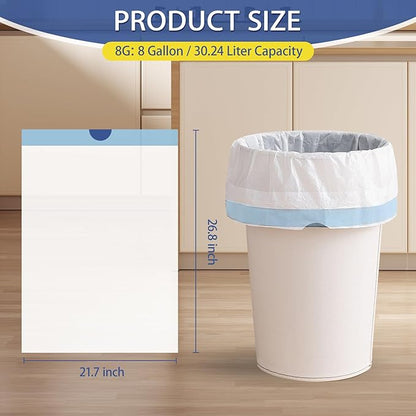 240 Count 8 Gallon Trash Bags Drawstring