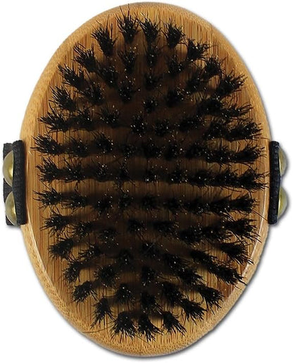 Bamboo Groom Palm Brush with Boar Bristles for Pets