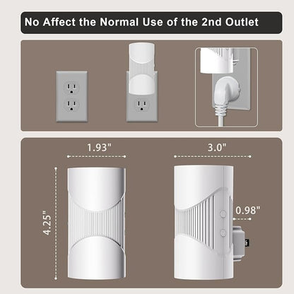 easuntec Night Light, Night Lights Plug into Wall, Warm Led Night Light, Dusk to Dawn Light Sensor, 3 Light Modes, Dimmable Night Lights for Bedroom Bathroom Hallway Kitchen Stairs (White, 2 Pack)