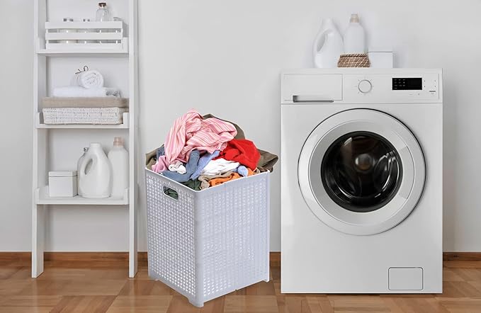 42L Collapsible Plastic Laundry Baskets, Foldable Laundry Hamper