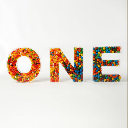 OAEUQ 10-Inch Magnetic Alphabet Candy Jar Refillable Fillable Letters For Candy Tray Reusable Lidded Candy Jar Candy Buffet Container Set (Z, 1)