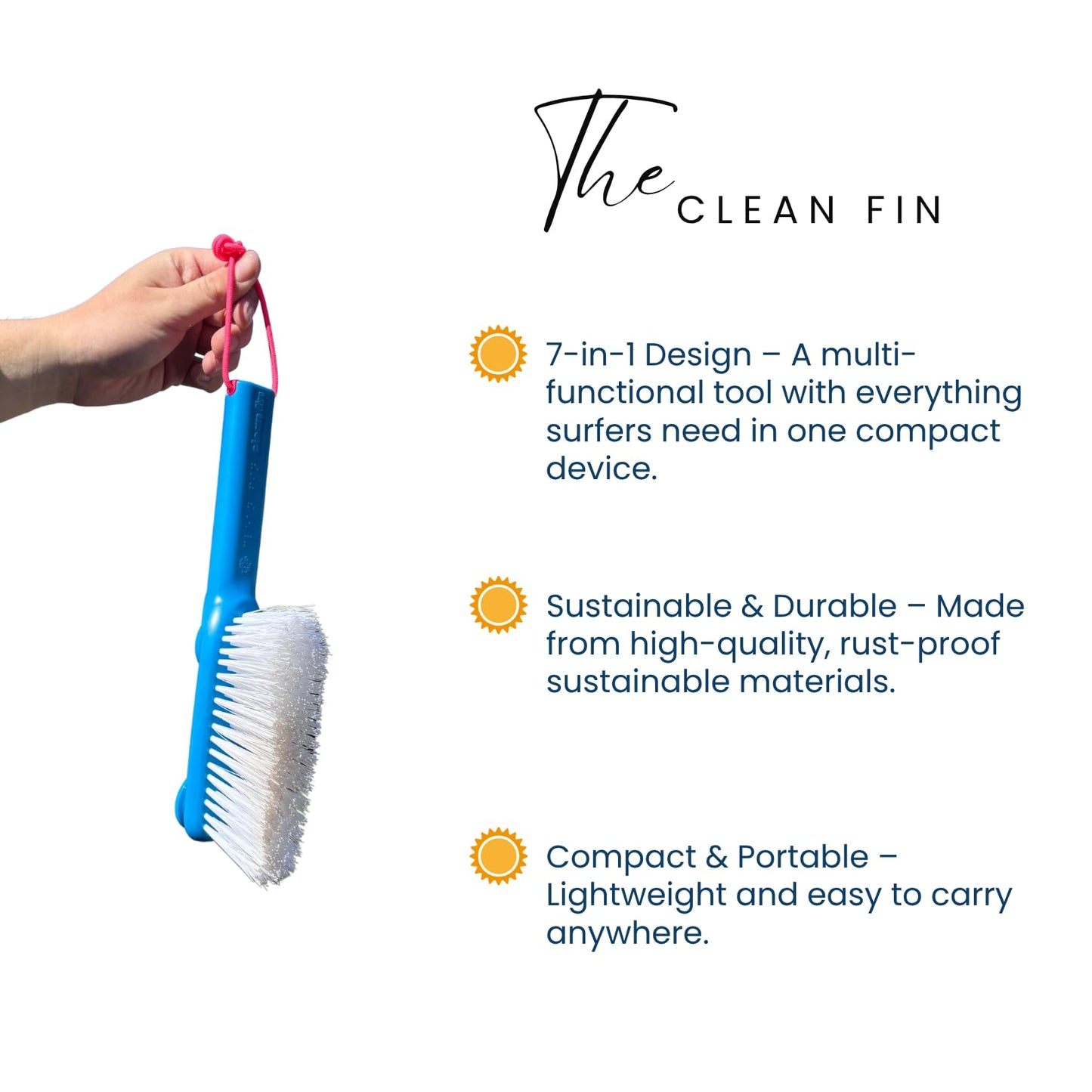 Living in Sunshine LISS Bundle with The Vertical Surfboard Spirit Rack 3-Board, Wax Box and Clean Fin (Surfboard Fin Removal and Installation Tool, Sand Brush Remover)