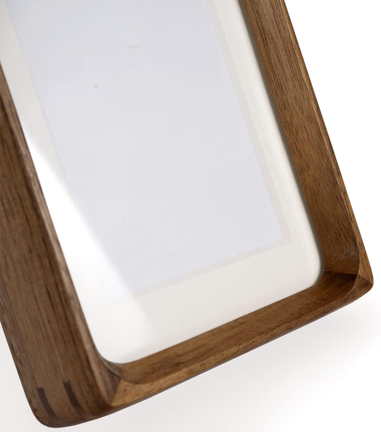 Zibrelte Natural 5x5 Picture Frame Wood with Mat for Pictures 3.5x3.5 or 5x5,Square Wall Photo Frames Made of Solid Walnut Wood for Tabletop Gallery Wall Hanging