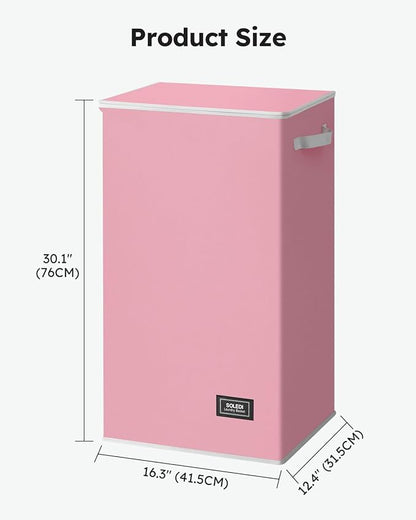 SOLEDI Laundry Hamper with Lid 100L Large & Tall Collapsible Laundry Basket