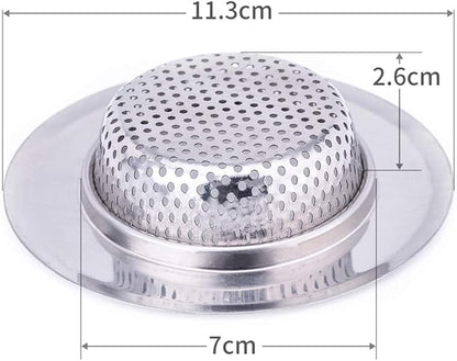 4.5 Inch Diameter Rim Heavy Duty Stainless Steel Kitchen Sink Basket Strainer