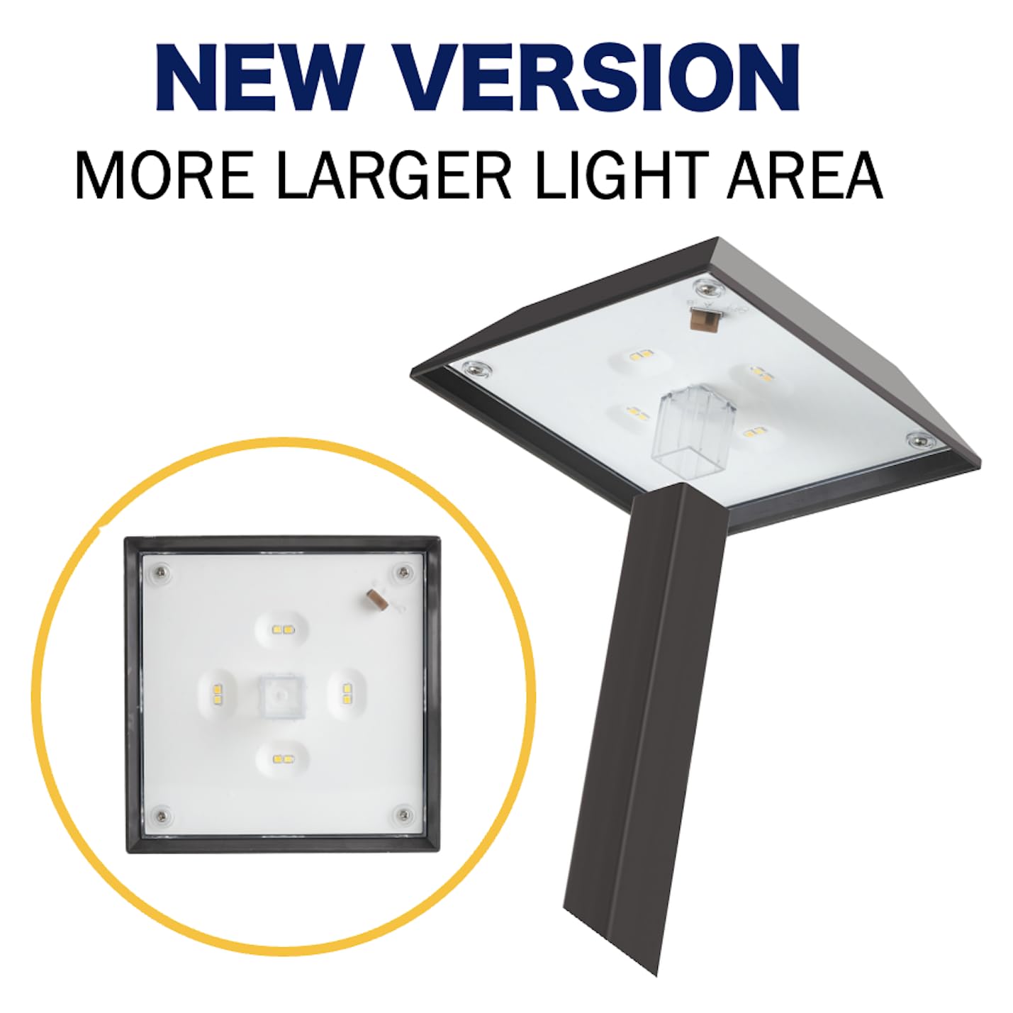 Bobcat Solar Landscape Pathway Lights Super Bright with 2-in-1 Warm White and Daylight Modes, Solar Lights for Outdoor Path, Sidewalk, Driveway, or Walk Way, Dark Brown(4 Pack)