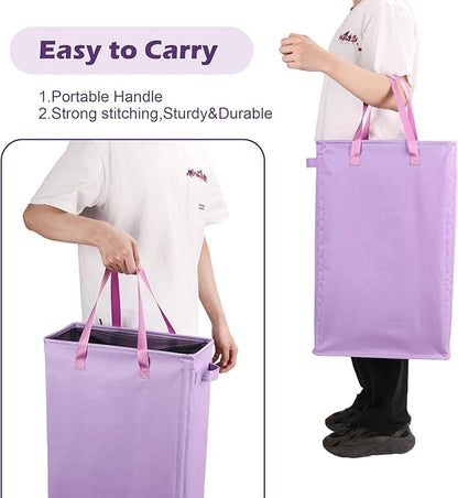 Odonata Slim Laundry Hamper Handles Collapsible Laundry Basket Thin Dirty
