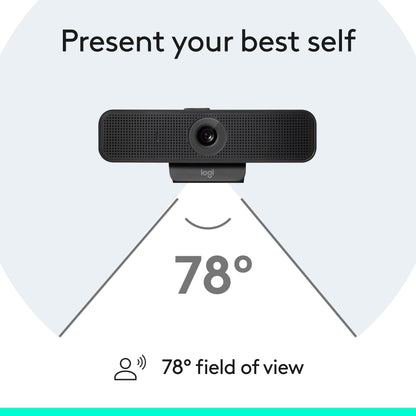Logitech C925e Business Webcam, HD 1080p/30fps Video, Light Correction, Autofocus, Clear Audio, Privacy Shutter, Works with Microsoft Teams, Google Meet, Skype, WebEx, Cisco - Black
