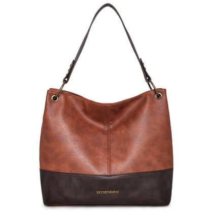 Montana West Purses for Women Hobo Bags Large Leather Handbags Shoulder Satchel Bag for Gift Travel Casual Work MWC-047BR