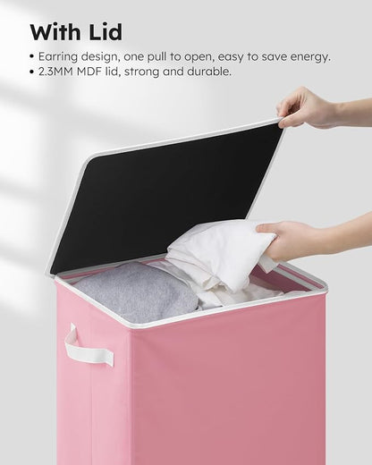 SOLEDI Laundry Hamper with Lid 100L Large & Tall Collapsible Laundry Basket