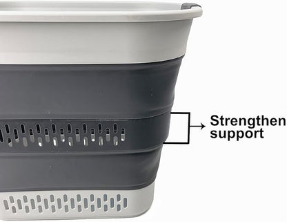 SAMMART 40L Collapsible Plastic Laundry Basket