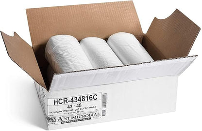 Aluf Plastics High Density Trash Bags, 56 Gallon, 16 Micron,